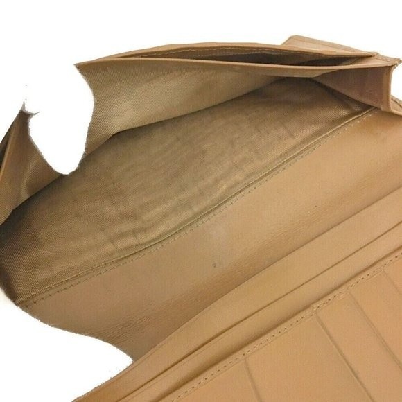 Celine Macadam Brown Leather Long Wallet Bifold EUC - Picture 5 of 8